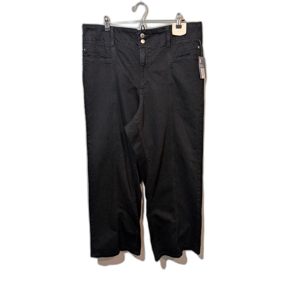Women's High-Rise Wide Leg Jeans -Universal Thread- Black Size 17R